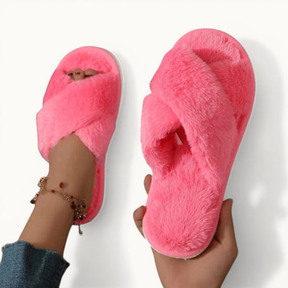 Chausson femme fourrure - Liefse Rose / 35-36