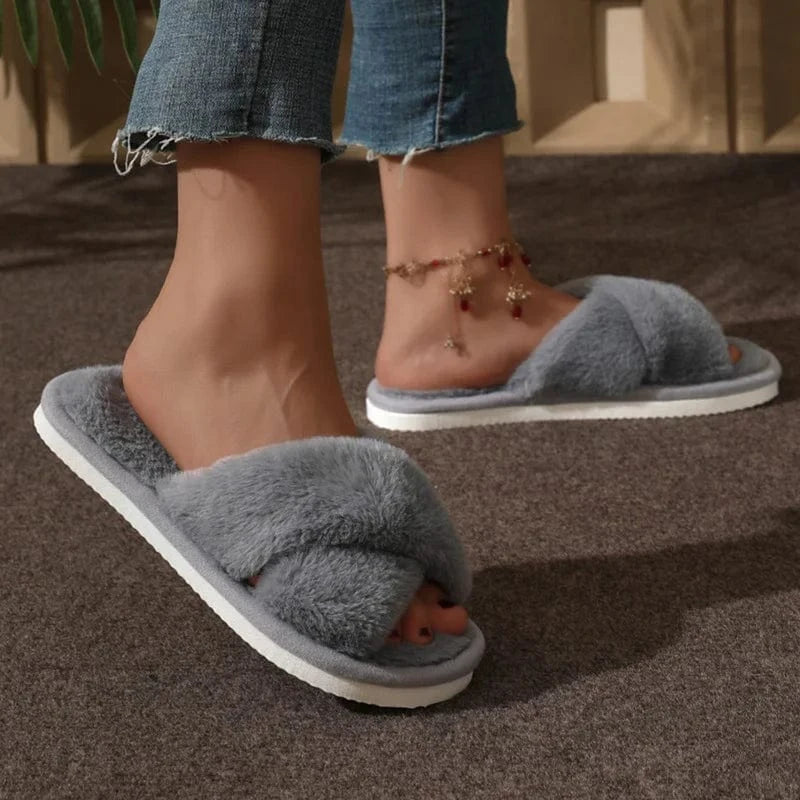 Chausson femme fourrure - Liefse
