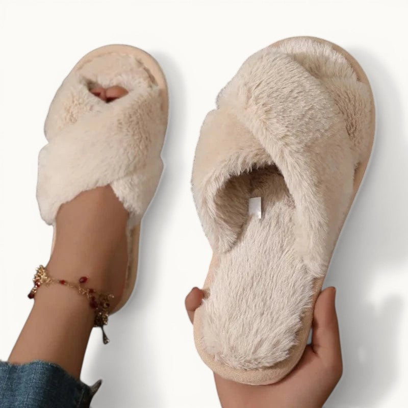 Chausson femme fourrure - Liefse Beige / 35-36