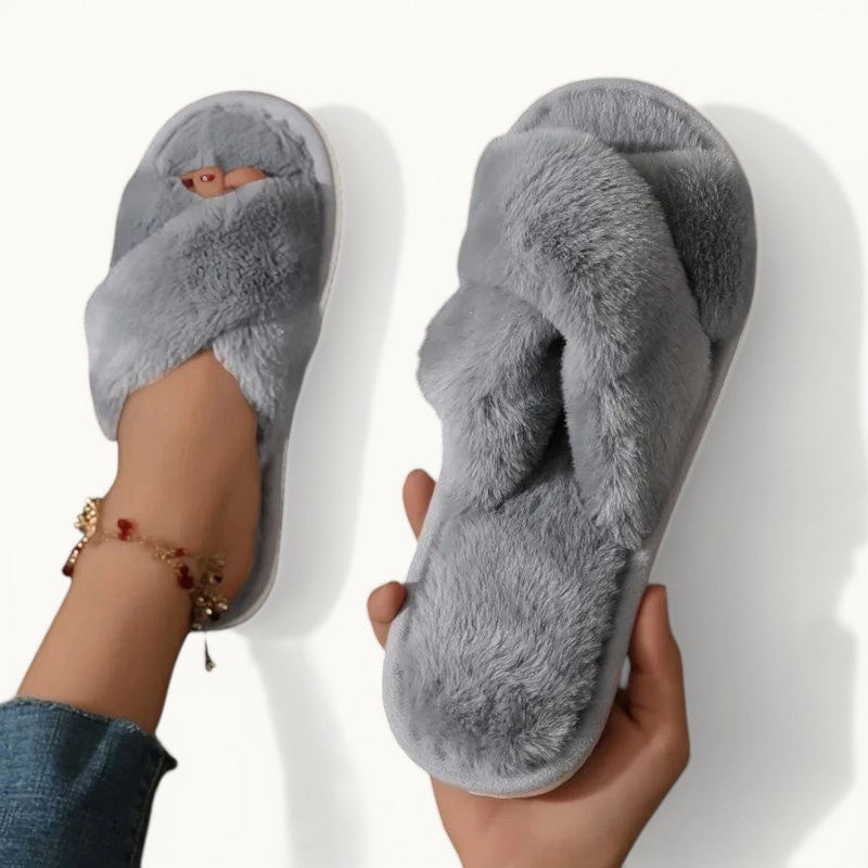 Chausson femme fourrure - Liefse Gris / 35-36