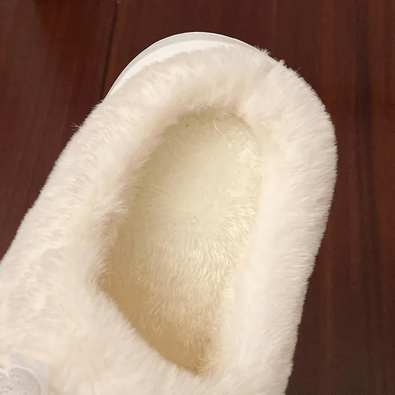 Chausson femme fourrure -  Papillon