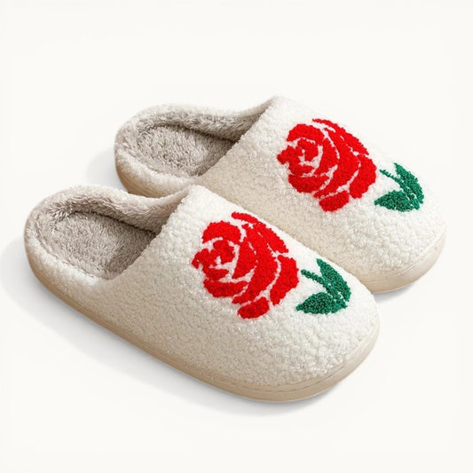 Chausson Fleur Rose Blanc / 36-37