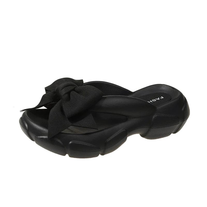 Chausson Flip Flop à Noeud Noir / 35-36