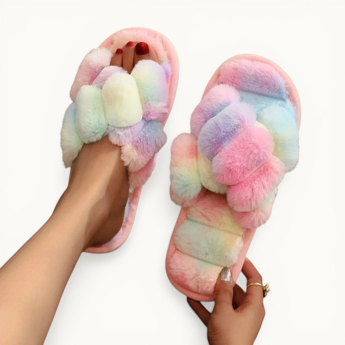 Chausson fourrure Multicolor / 36-37