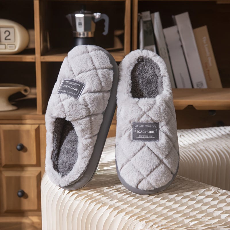 Chausson fourrure - Casex Gris / 39-40