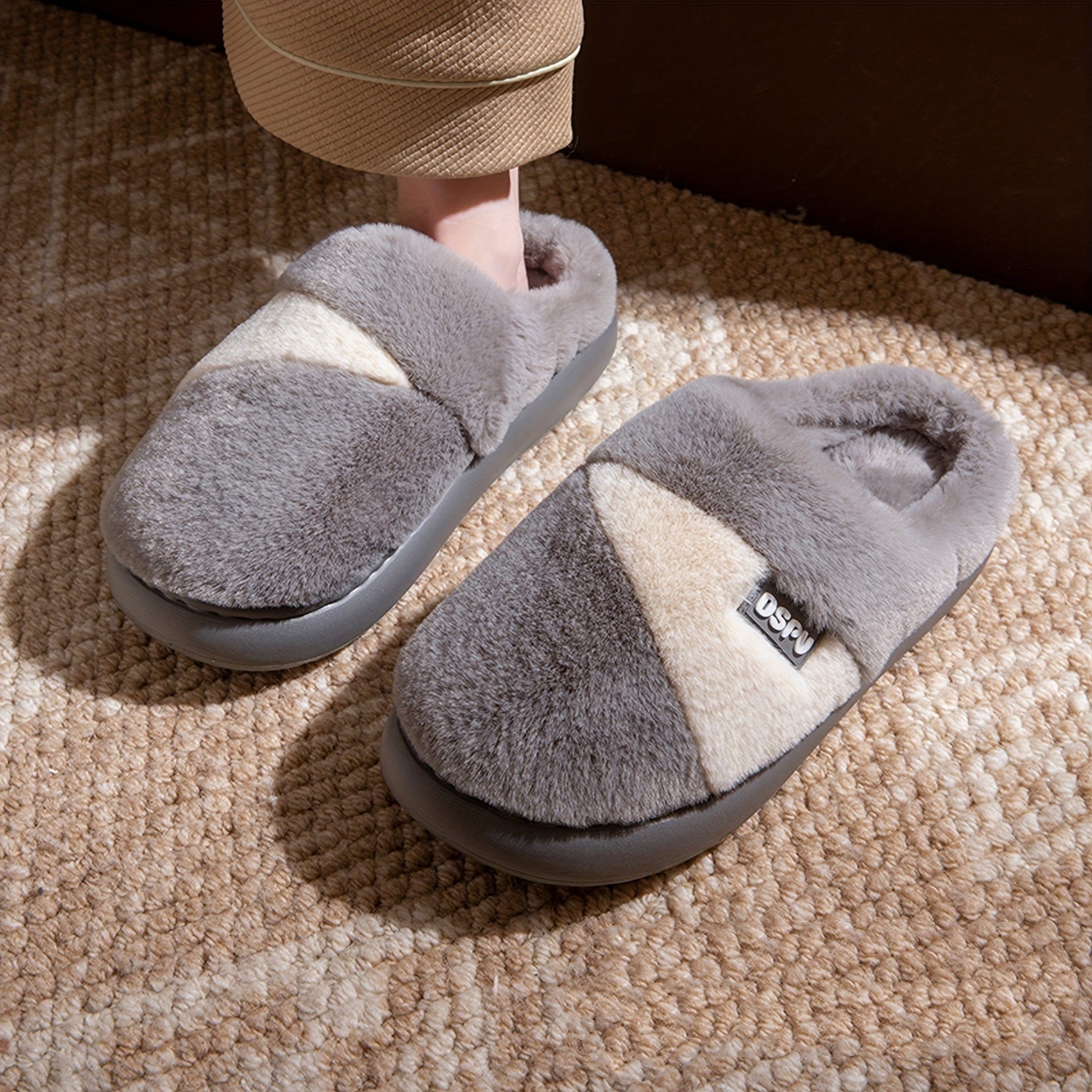 Chausson fourrure - DSPU Gris / 35-36