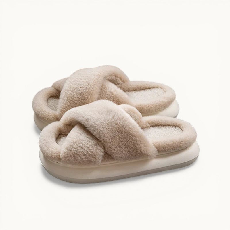 Chausson Fourrure Fluffy Crème / 35-36