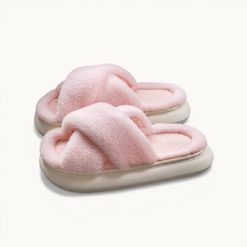 Chausson Fourrure Fluffy Rose / 35-36