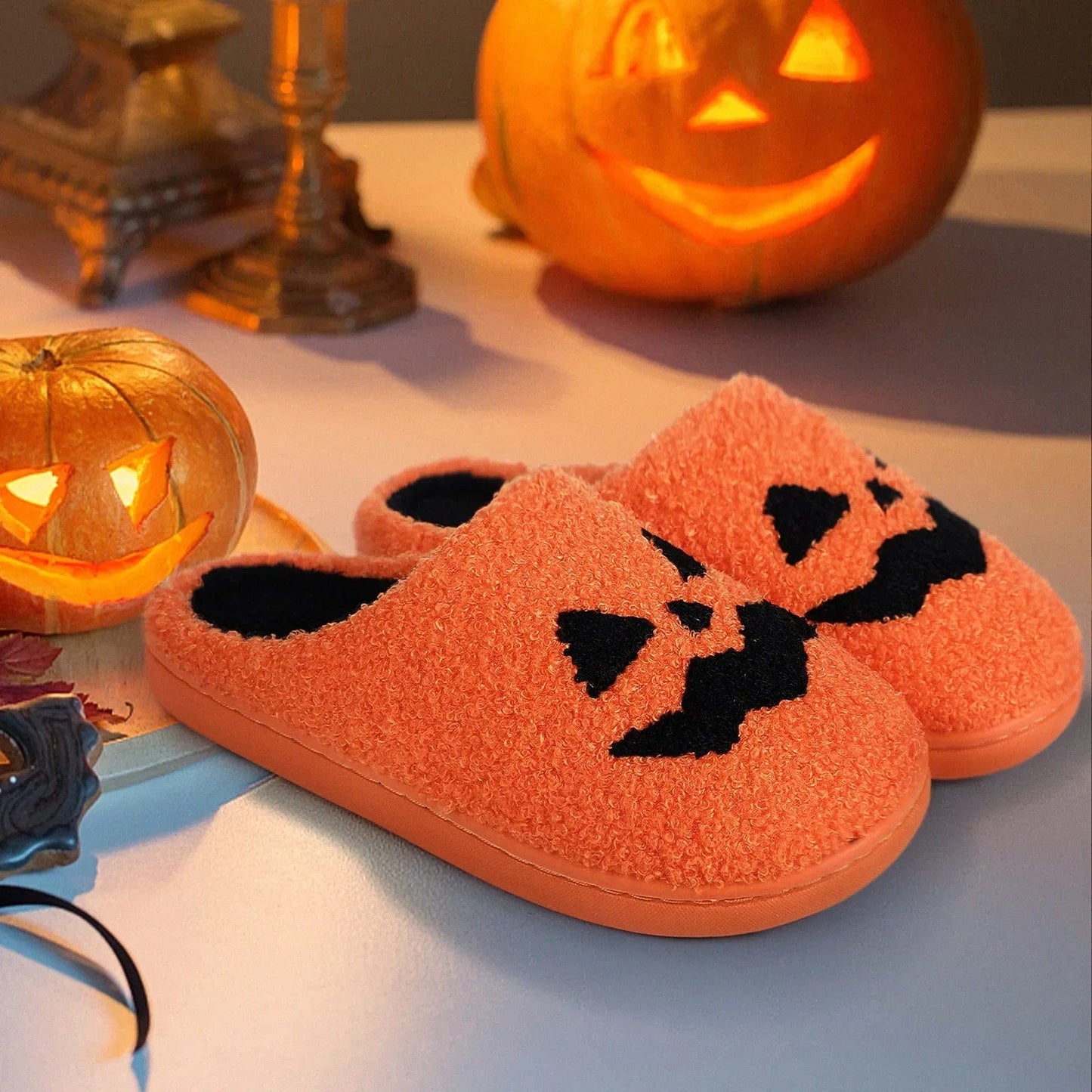 Chausson Halloween Citrouille Orange / 36-37