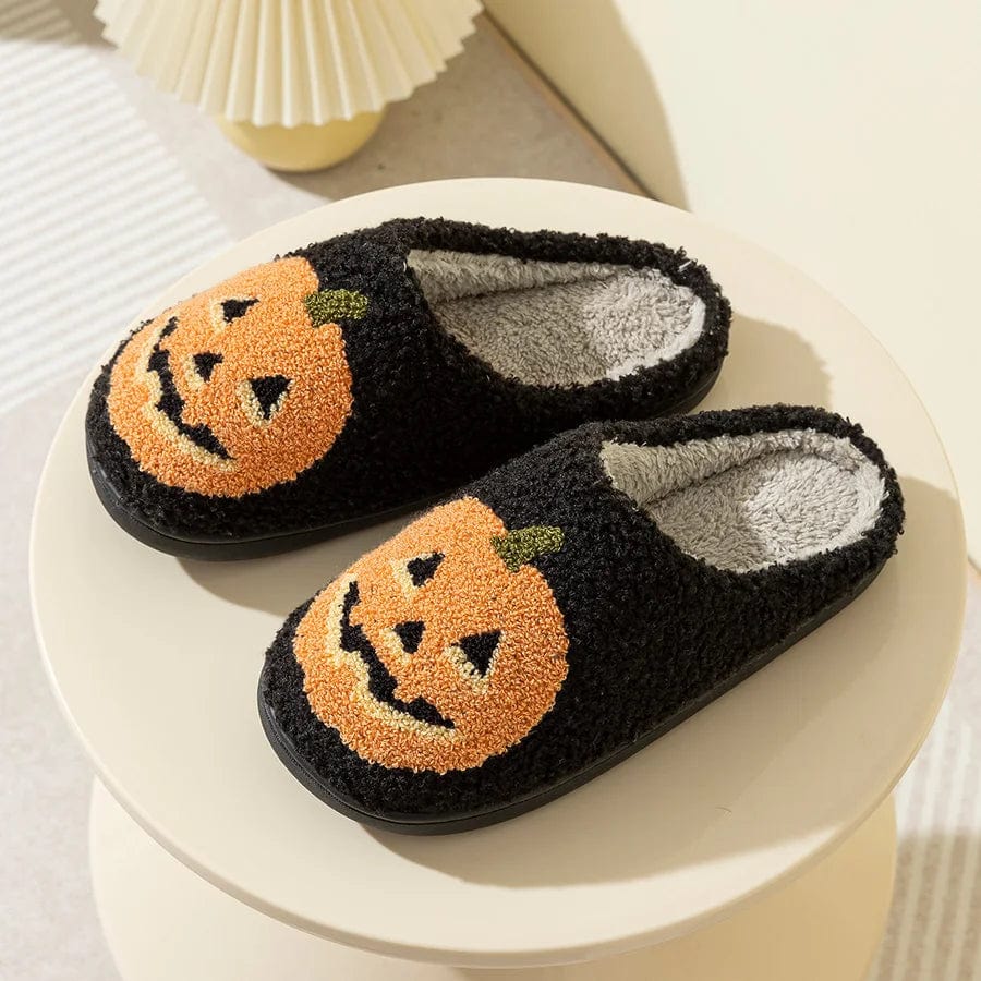 Chausson Halloween Citrouille Noir / 36-37