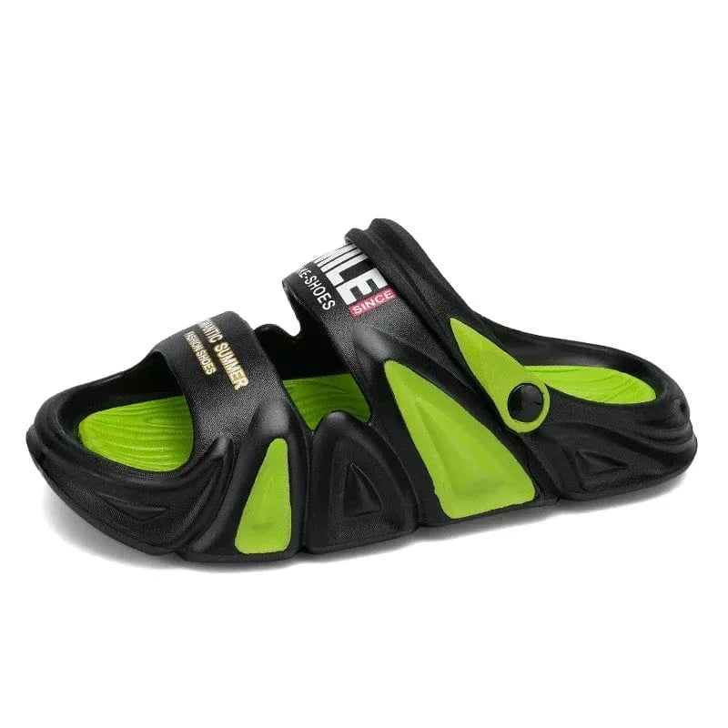 Chausson homme été Noir/Vert / 36-37