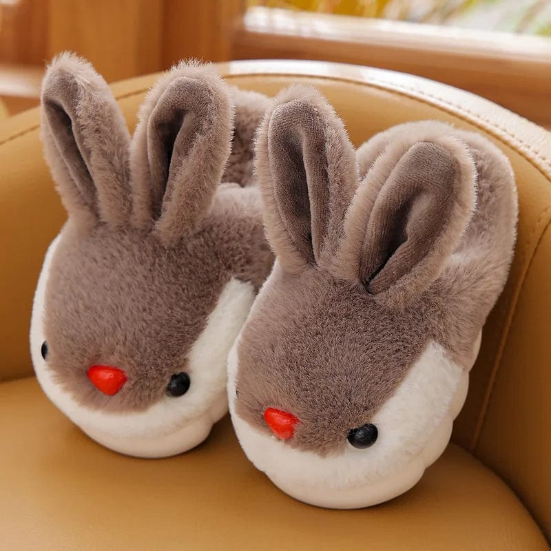 Chausson lapin enfant Marron / 20-21