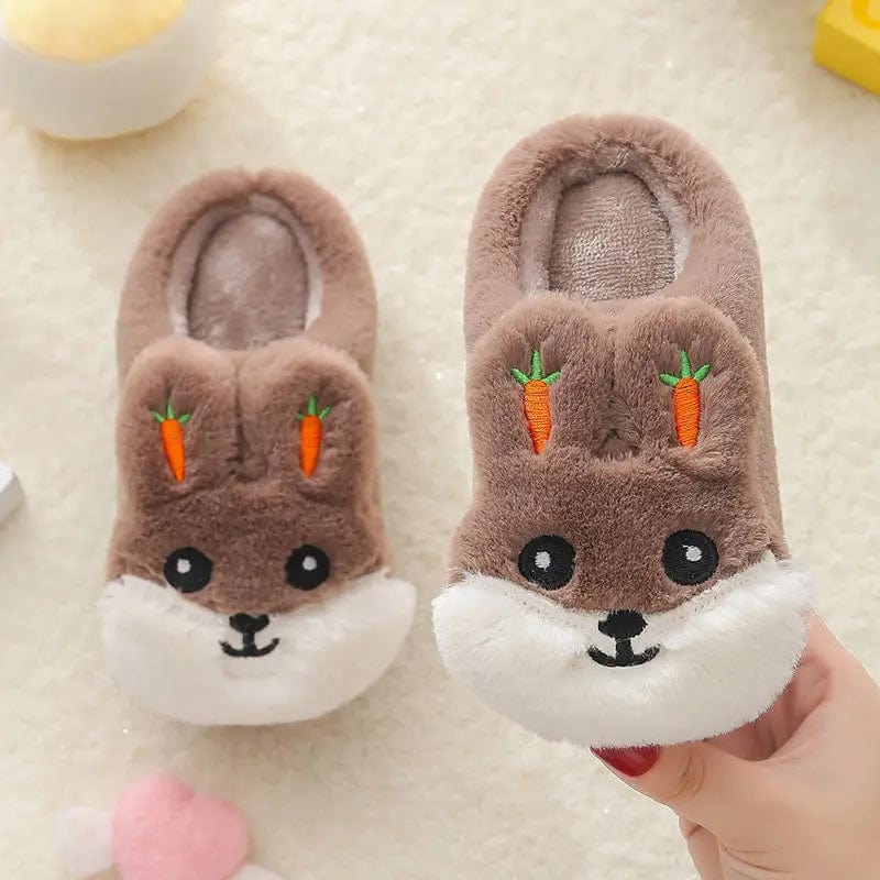 Chausson lapin enfant Marron / 19-20