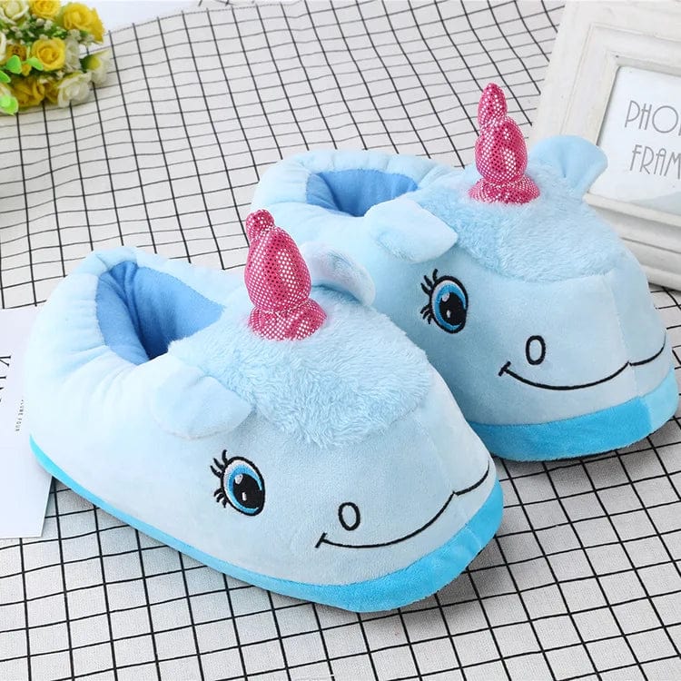 Chausson Licorne Kawaii Bleu / 35