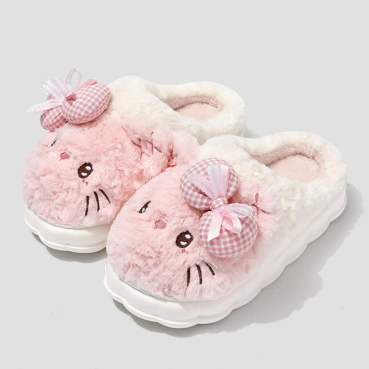 Chausson mignon chat Blanc / 35-36