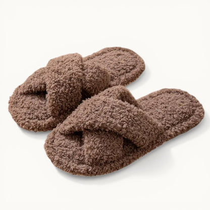 Chausson moumoute femme Marron / 35-36
