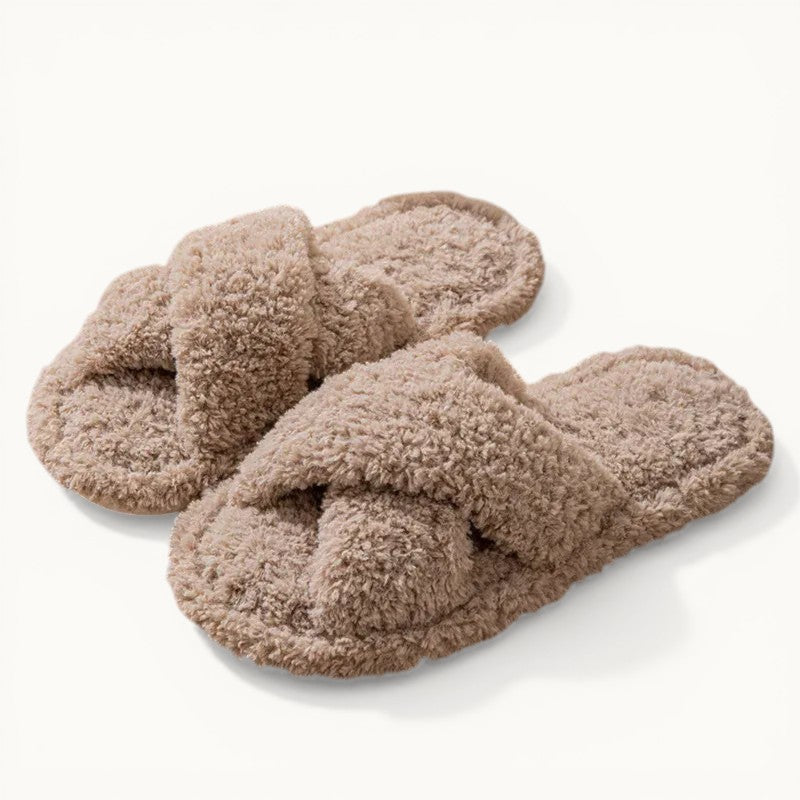 Chausson moumoute femme Crème / 35-36