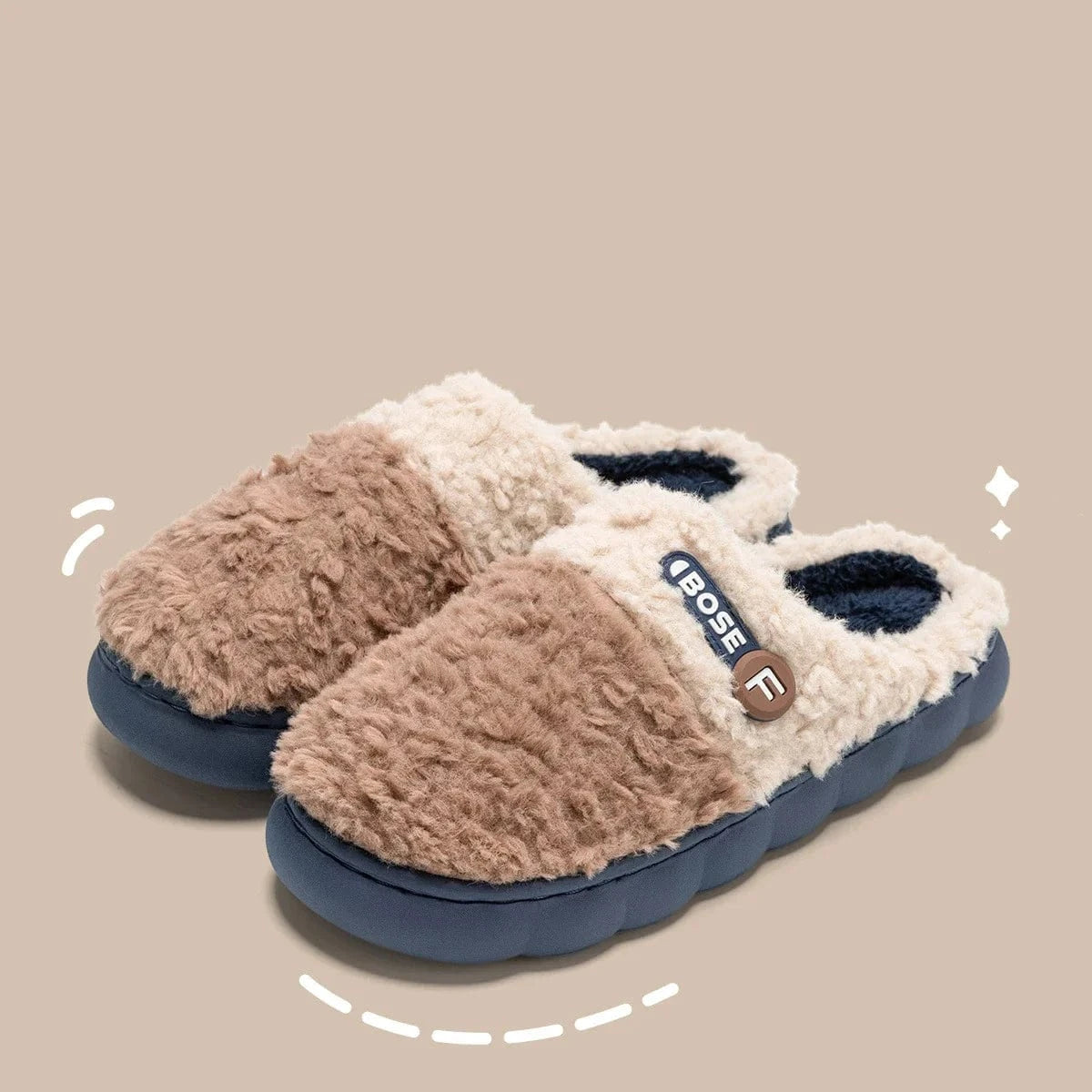 Chausson moumoute | Multicolor Marron / 34-35
