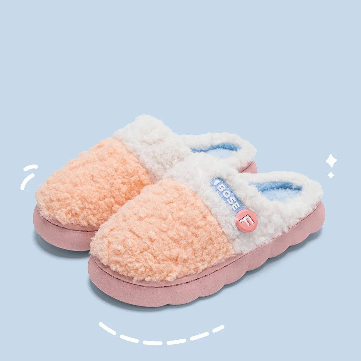 Chausson moumoute | Multicolor Orange / 34-35