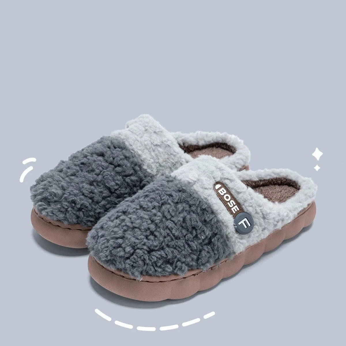 Chausson moumoute | Multicolor Gris / 34-35