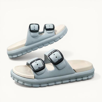 Chausson ouvert femme | Confort et légèreté Bleu / 35-36