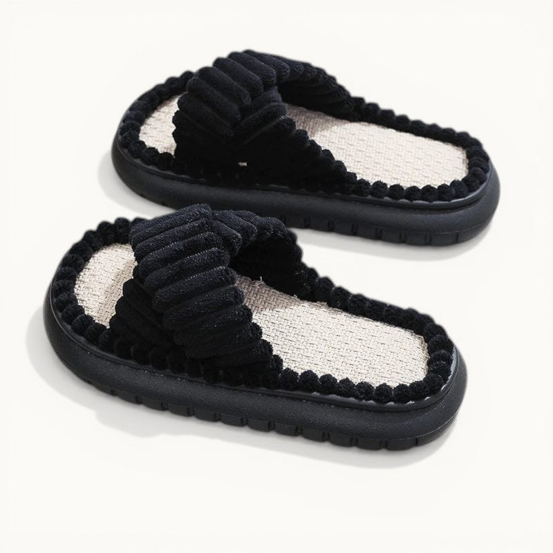 Chausson Ouvert pour Femme Noir / 36-37