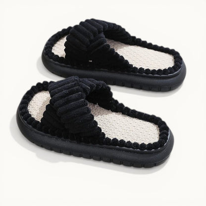 Chausson Ouvert pour Femme Noir / 36-37