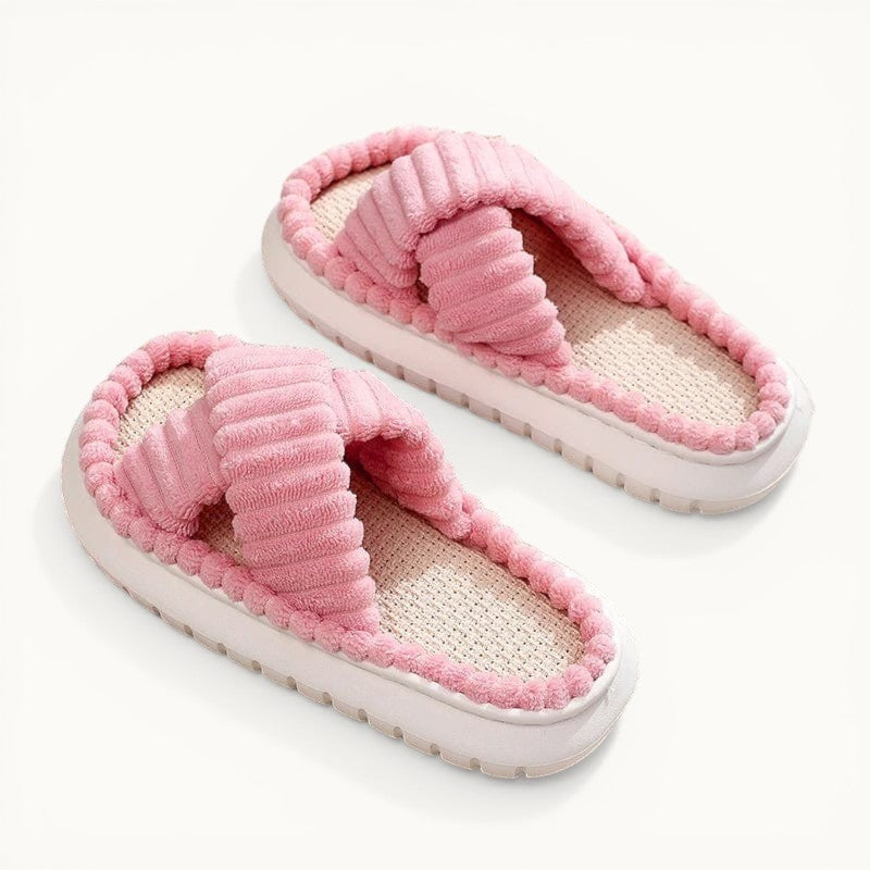 Chausson Ouvert pour Femme Rose / 36-37