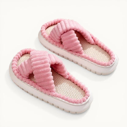 Chausson Ouvert pour Femme Rose / 36-37