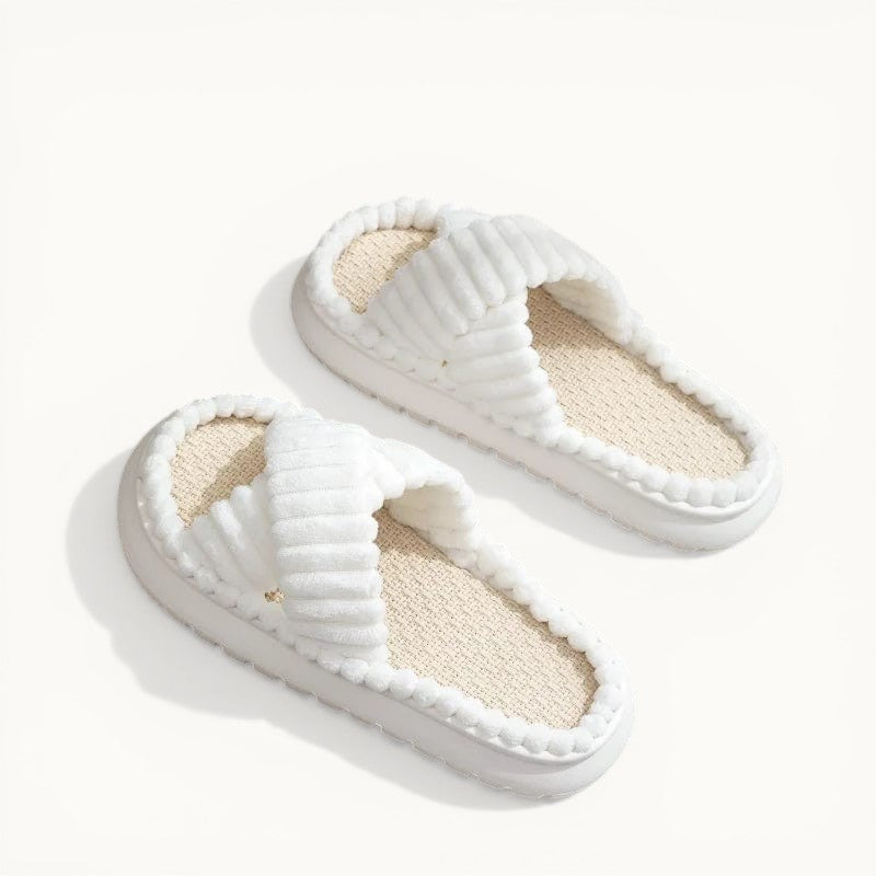 Chausson Ouvert pour Femme Blanc / 36-37