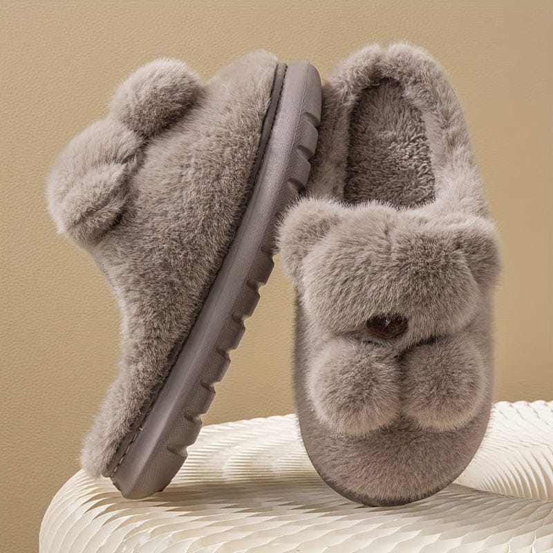 Chausson peluche Marron / 34-35