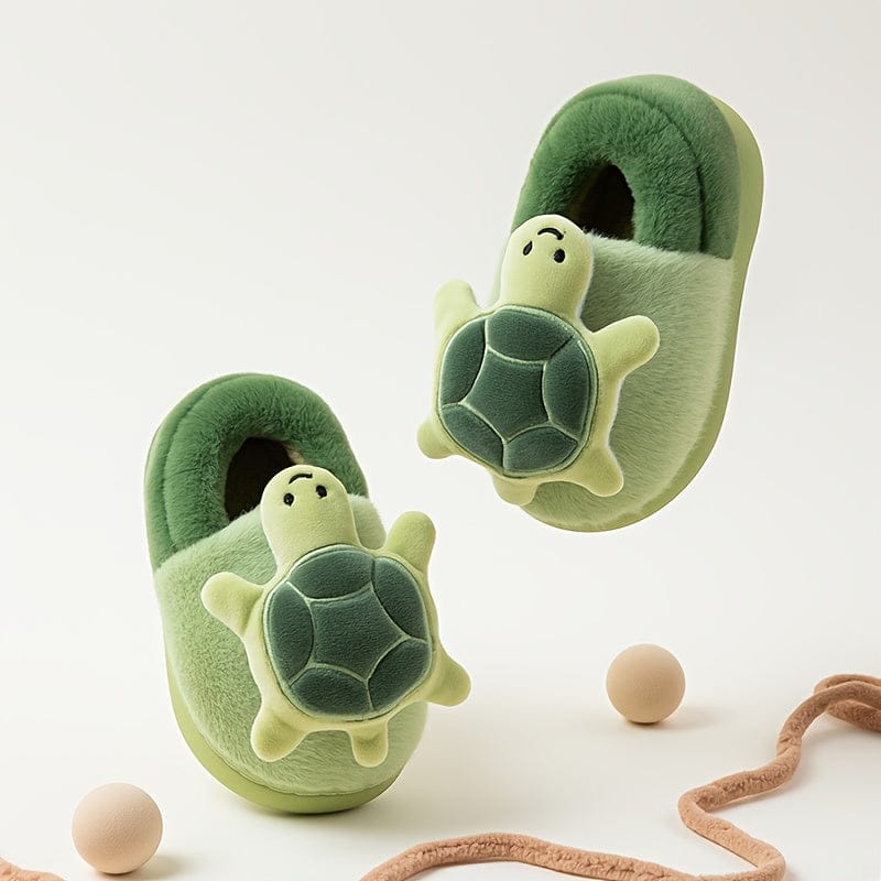 Chausson peluche - Tortue Vert / 18-19