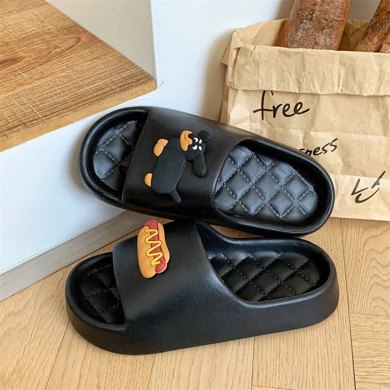 Chausson Plastique "Hot Dog" Noir / 43-44