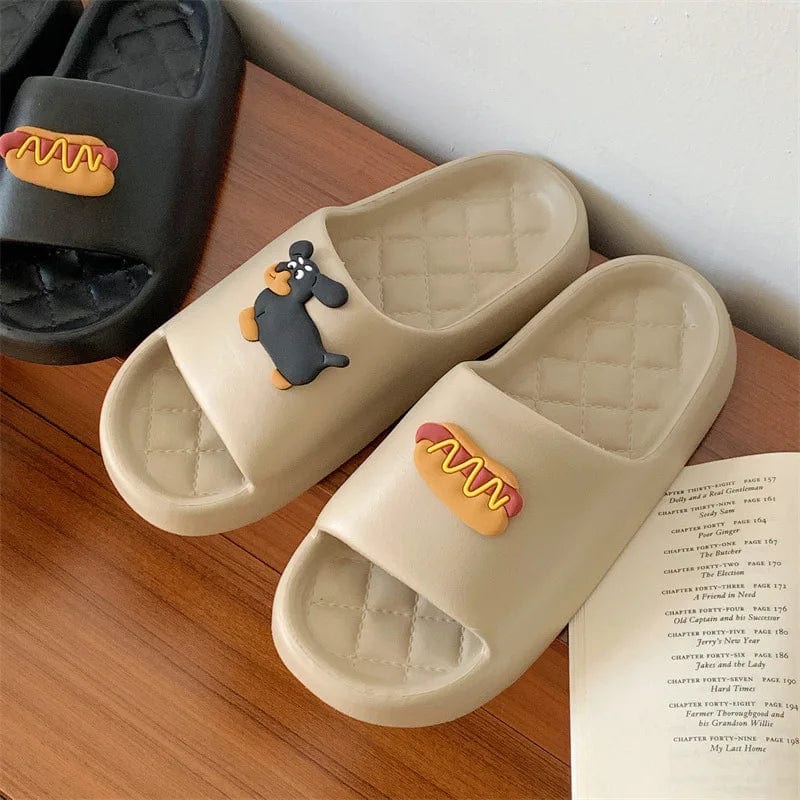 Chausson Plastique "Hot Dog" Marron / 43-44