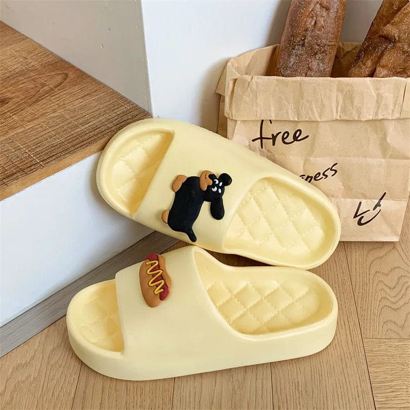 Chausson Plastique "Hot Dog" Jaune / 43-44