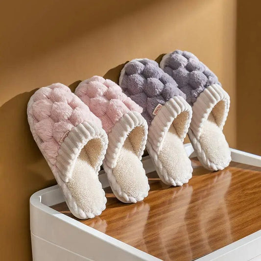 Winter Footwear Flat New Autumn Women Indoor Home Non Slip Versatile House Shoes Warm Plush Cotton Slippers TG06