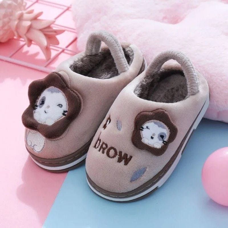 Chausson polaire kawaii Marron / 19-20