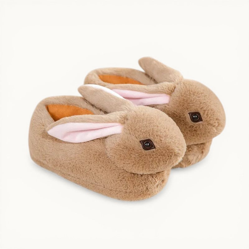 Chausson rigolo lapin Marron / 35-38
