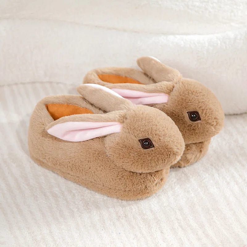 Chausson rigolo lapin Marron / 35-38