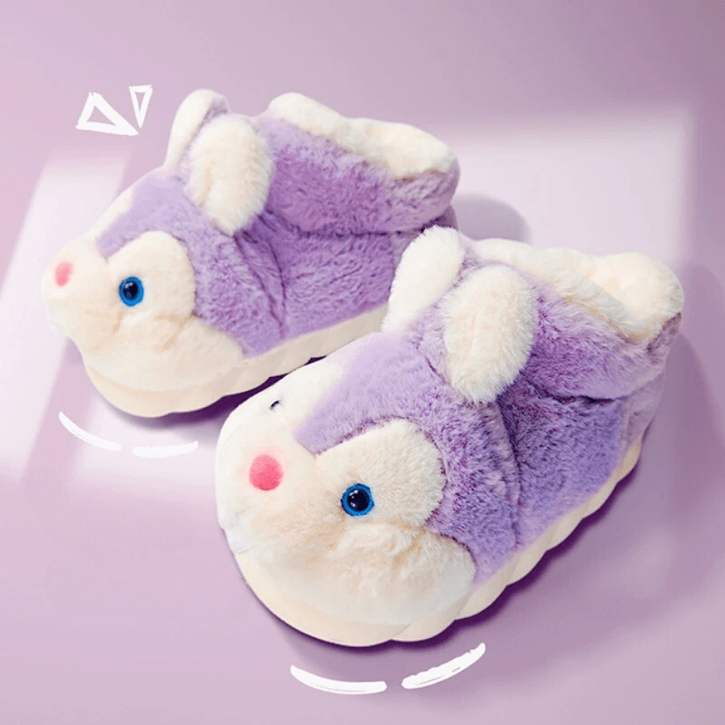 Chausson rigolo lapin Violet / 34-35