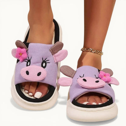 Chausson vache - Meuh Violet / 36-37