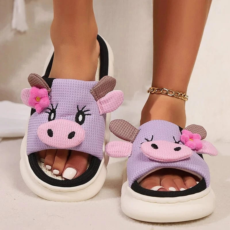 Chausson vache - Meuh Violet / 36-37