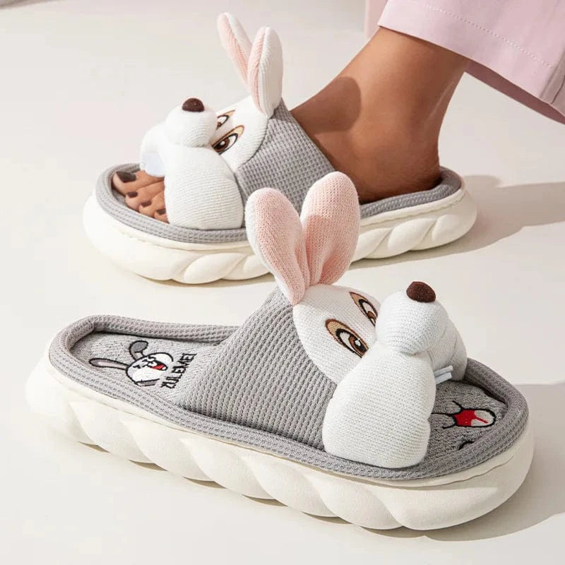 Chaussons animaux - Lapou Gris / 35-36