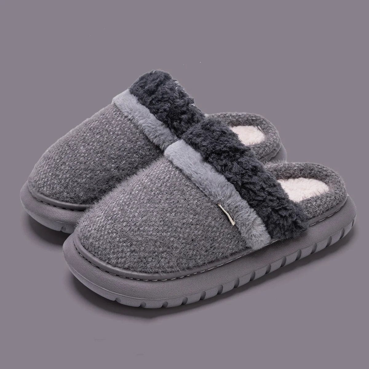 Chaussons Antidérapants Hiver Gris / 35-36