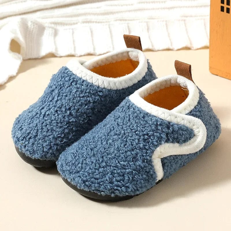 Chaussons Bébé à Scratch Bleu / 19-20