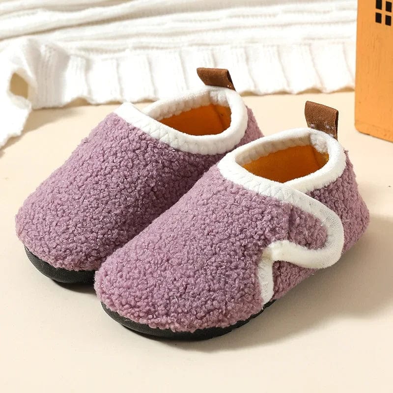 Chaussons Bébé à Scratch Violet / 19-20