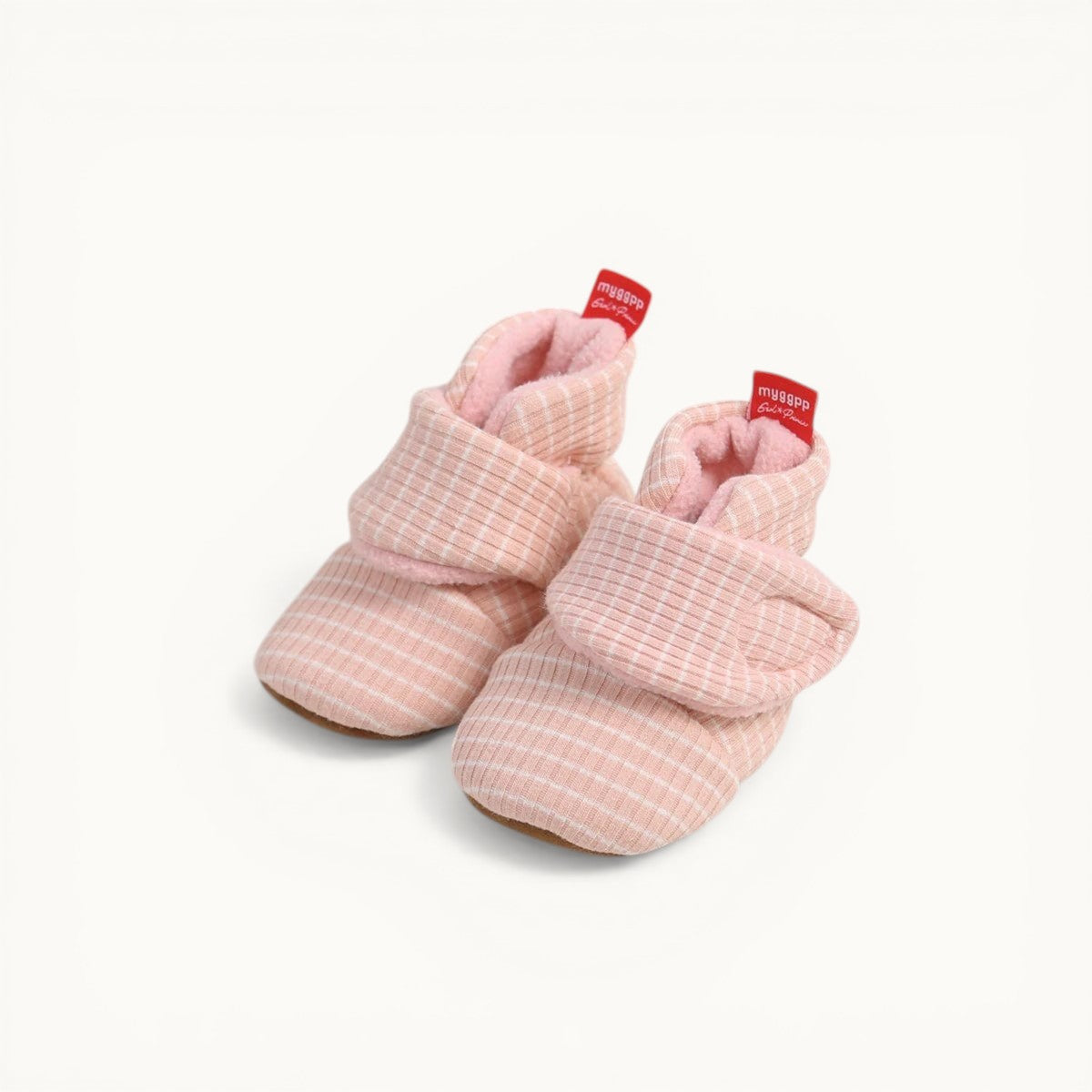 Chaussons Bébé à Scratch Rose / 1-6 mois