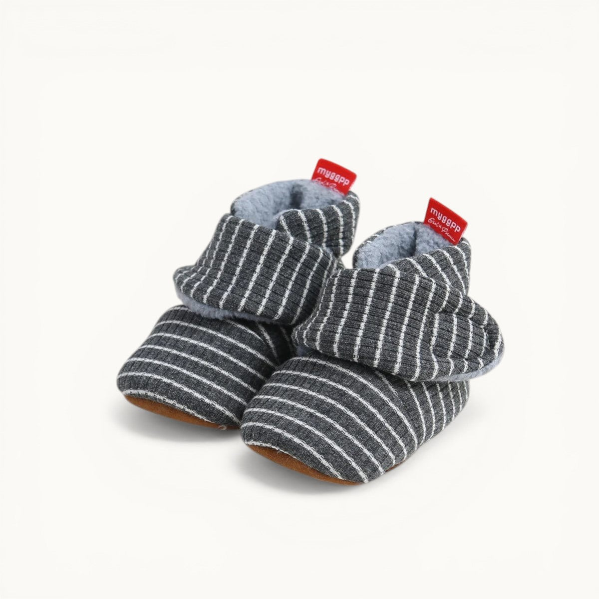 Chaussons Bébé à Scratch Gris / 1-6 mois