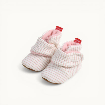Chaussons Bébé à Scratch Rose 1 / 1-6 mois