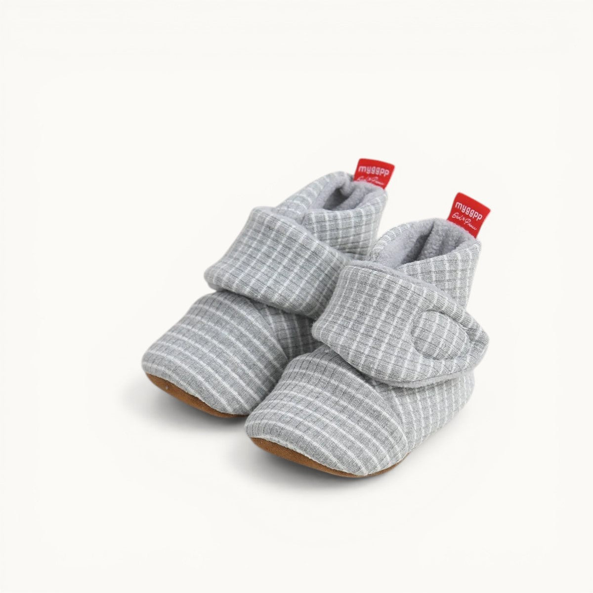 Chaussons Bébé à Scratch Gris 1 / 1-6 mois